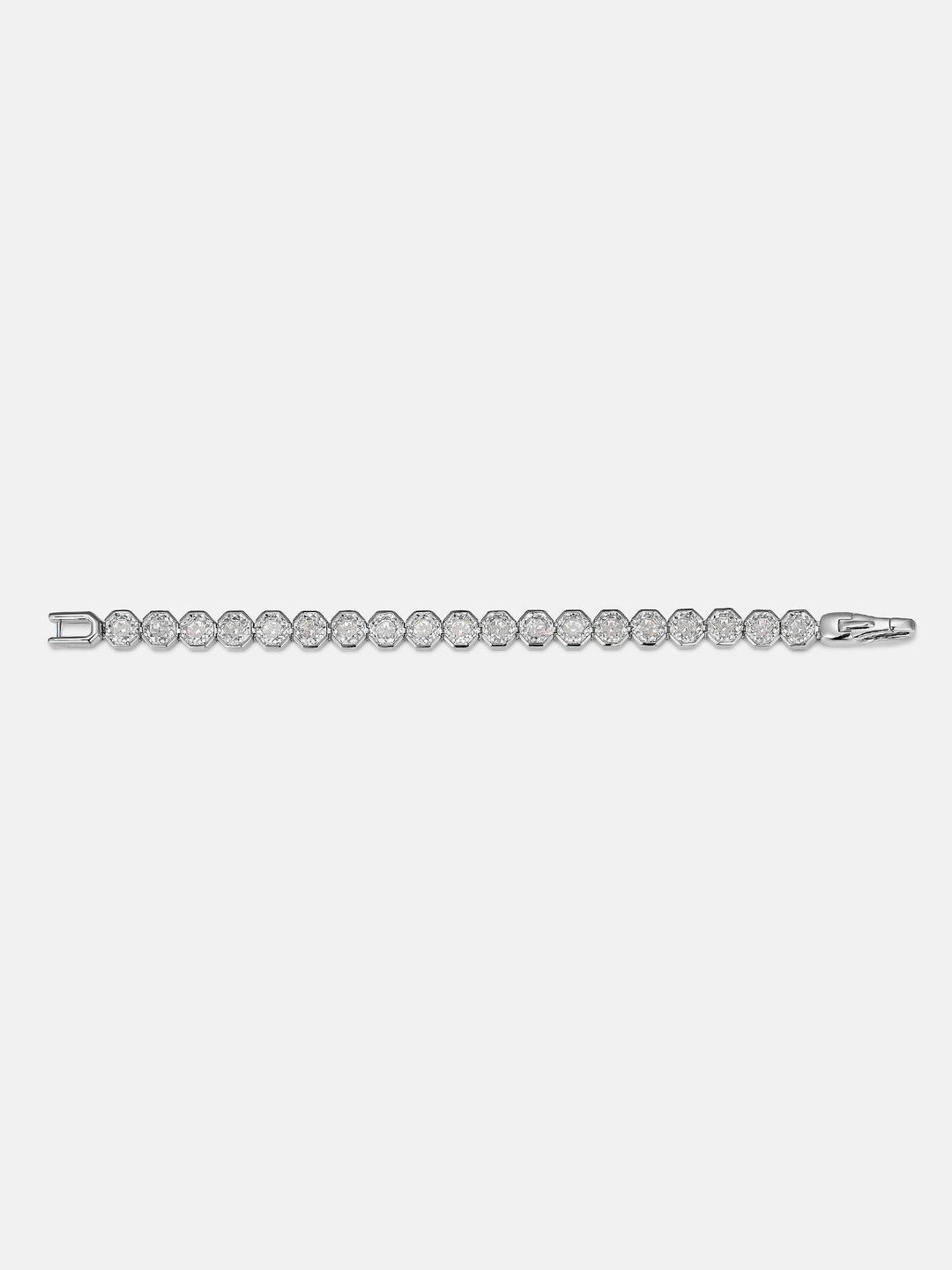 7mm Octagon Moissanite Geometric Tennis Bracelet