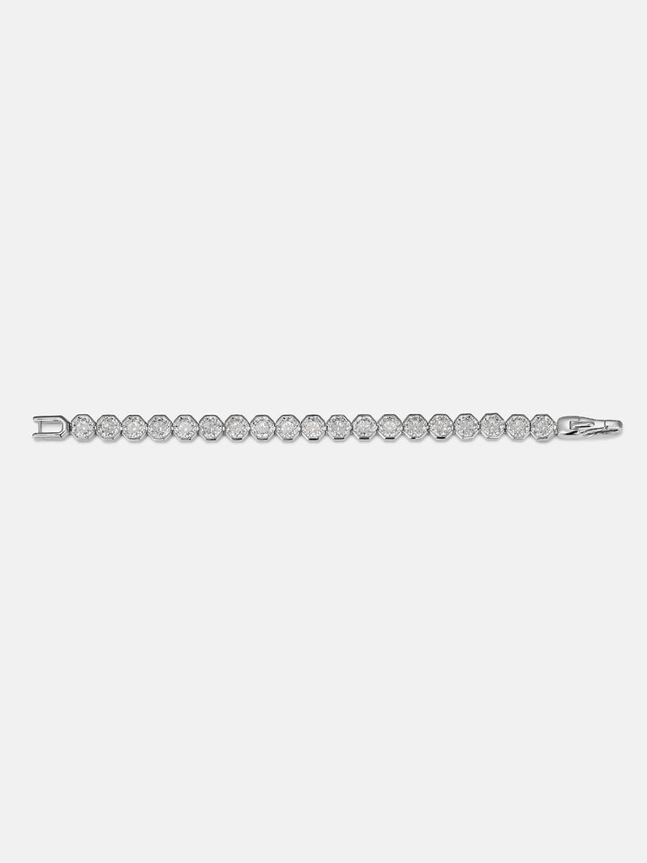 7mm Octagon Moissanite Geometric Tennis Bracelet