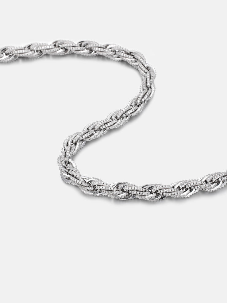 8MM Iced Out Moissanite Rope Chain