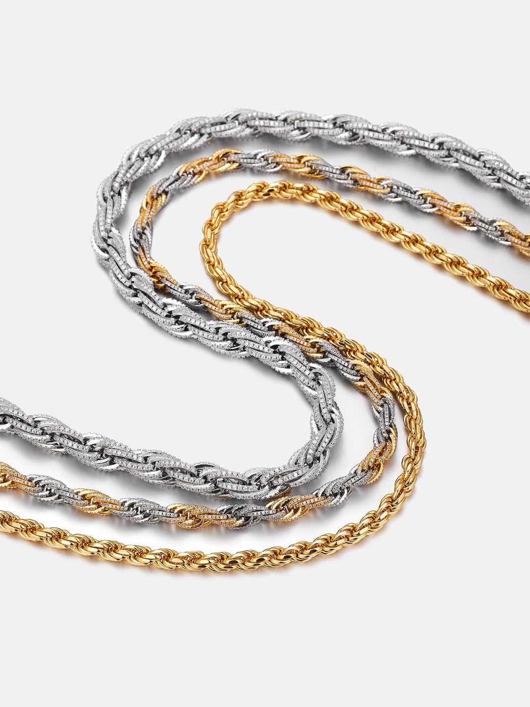 8MM Iced Out Moissanite Rope Chain