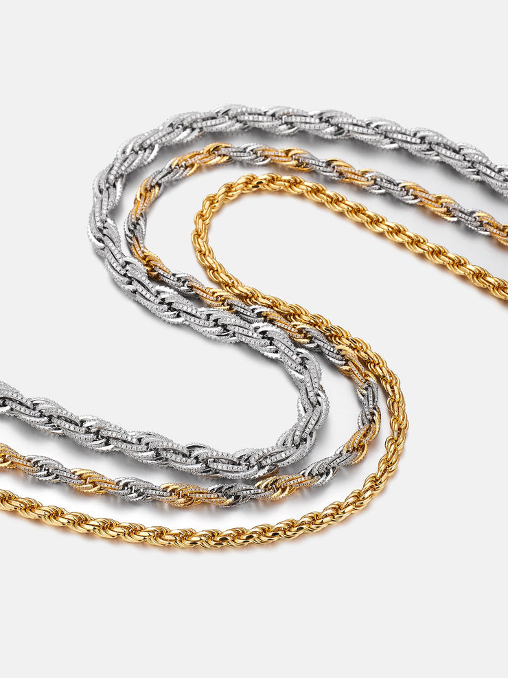 8MM Iced Out Moissanite Rope Chain