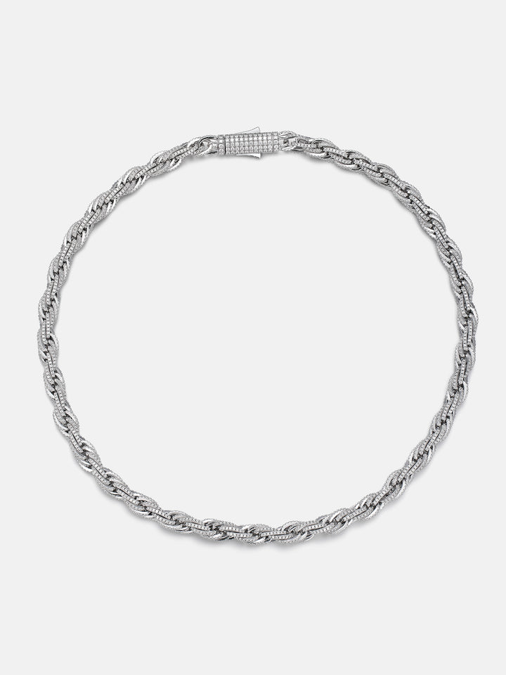 8MM Iced Out Moissanite Rope Chain