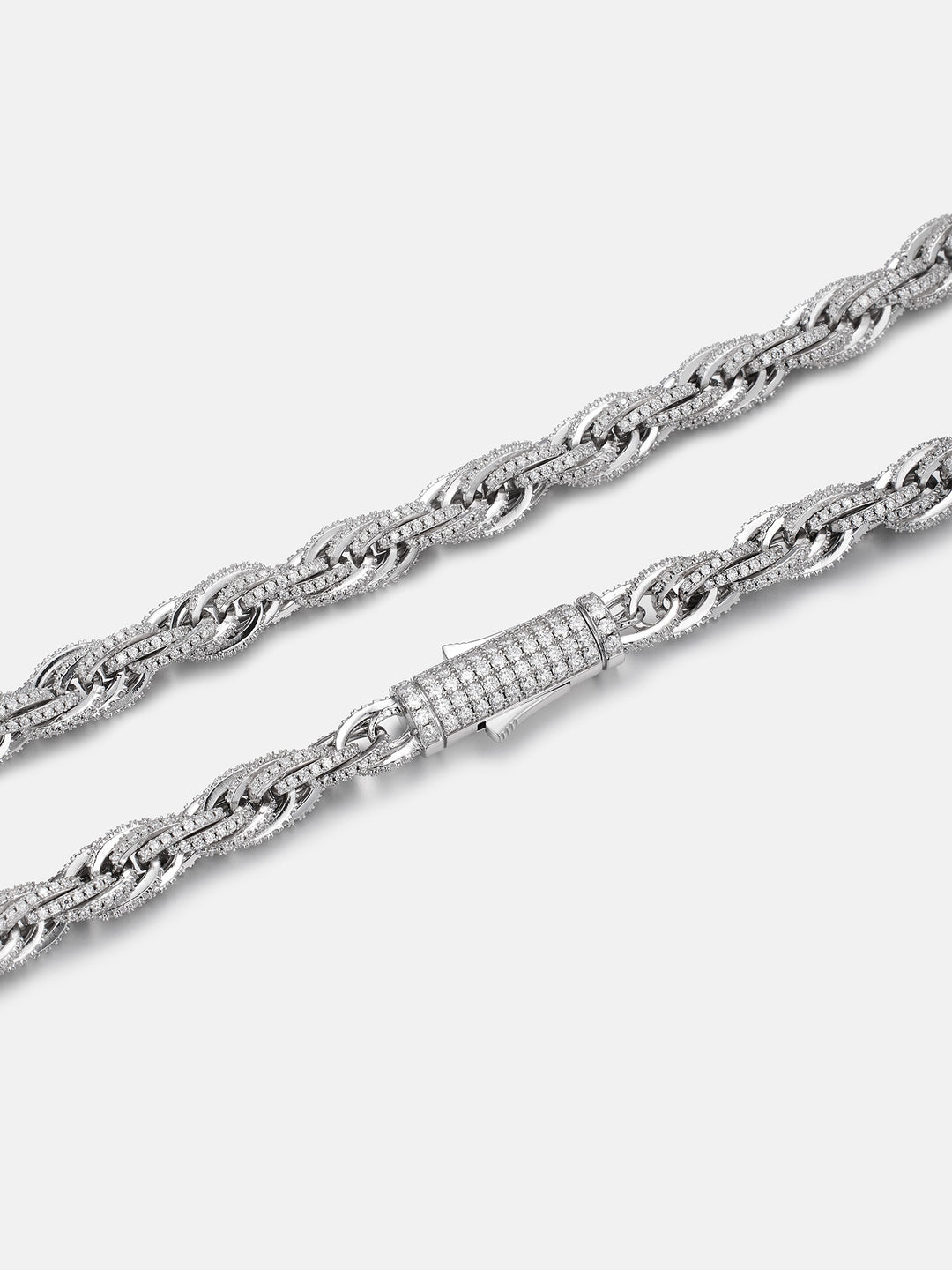 8MM Iced Out Moissanite Rope Chain