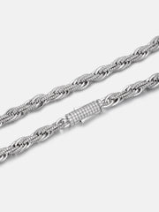 8MM Iced Out Moissanite Rope Chain