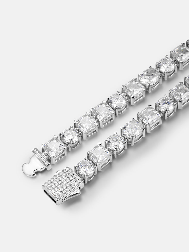 8MM Multi Shape Moissanite Tennis Chain