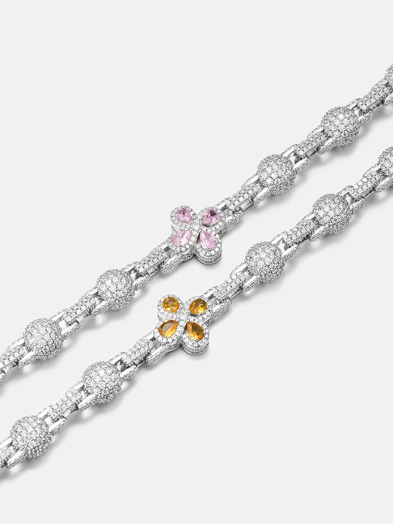8MM Pear Cut Cameo Moissanite Rolo Chain