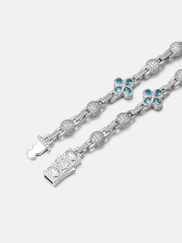 8MM Pear Cut Cameo Moissanite Rolo Chain