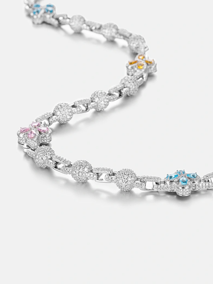 8MM Pear Cut Cameo Moissanite Rolo Chain