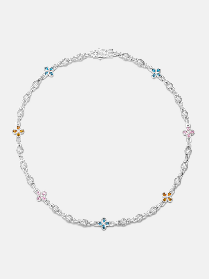 8MM Pear Cut Cameo Moissanite Rolo Chain