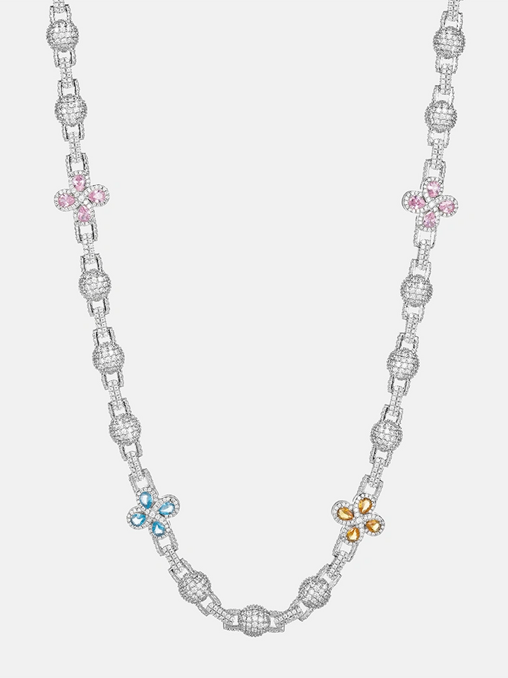 8MM Pear Cut Cameo Moissanite Rolo Chain