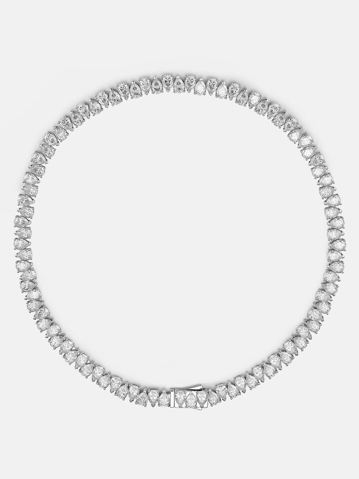 8MM Pear Cut Moissanite Tennis Chain Or Bracelet