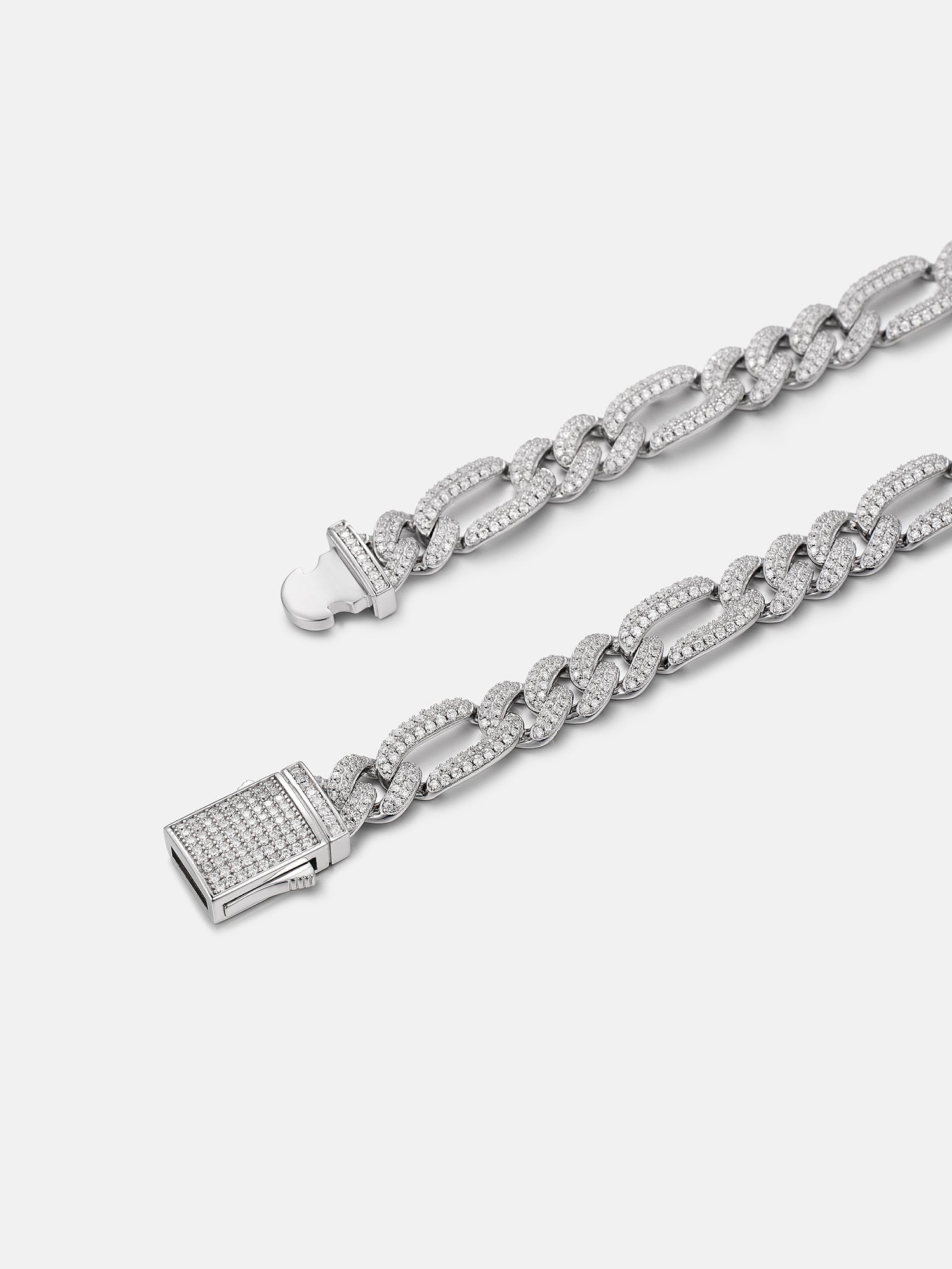 8MM S925 Moissanite Figaro Chain Or Bracelet | ICEGIANT Ice