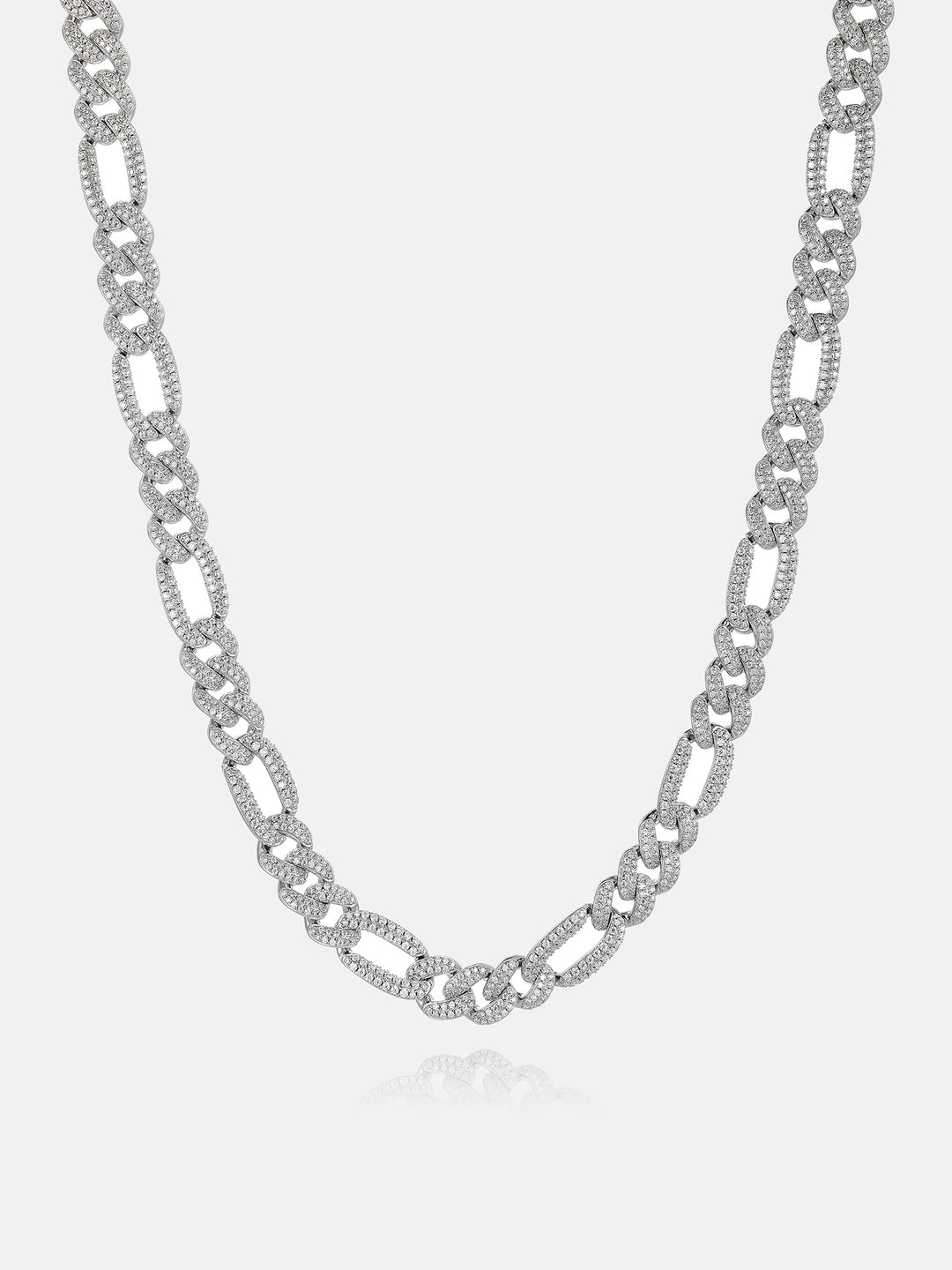 8MM S925 Moissanite Figaro Chain