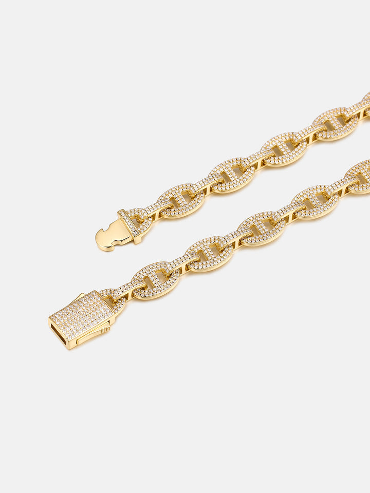 8MM S925 Moissanite G-Link Chain