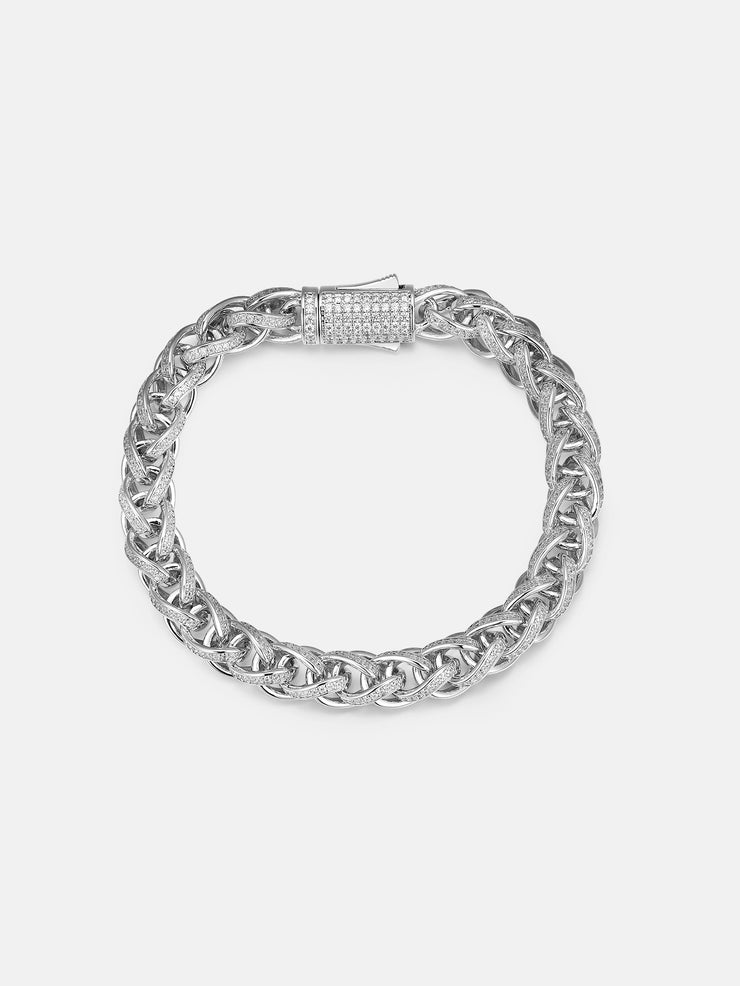 8MM S925 Moissanite Twisted Link Bracelet