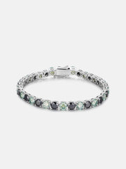 Blue & Black Moissanite Tennis Bracelet