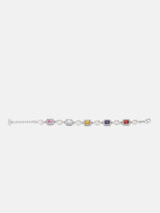 Round Moissanite Multi Gem & Pearl Bracelet