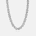 12MM Round & Baguette Moissanite Infinity Link Chain