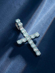 13CT S925 Moissanite Cross Pendant