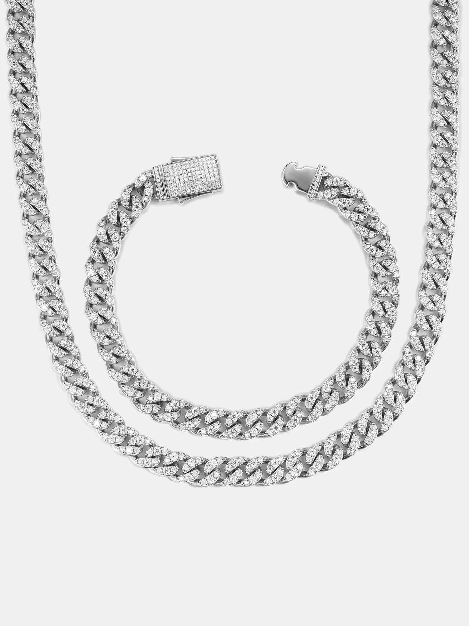 925 Sterling Silver Moissanite Cuban Bracelet
