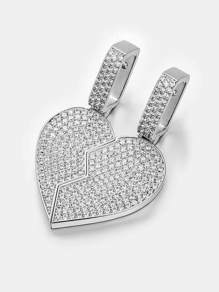 Moissanite Broken Heart Pendant