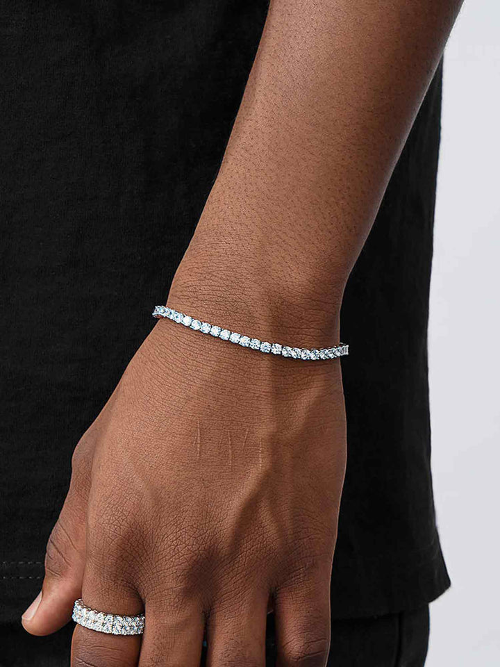 925 Sterling Silver Moissanite Tennis Bracelet