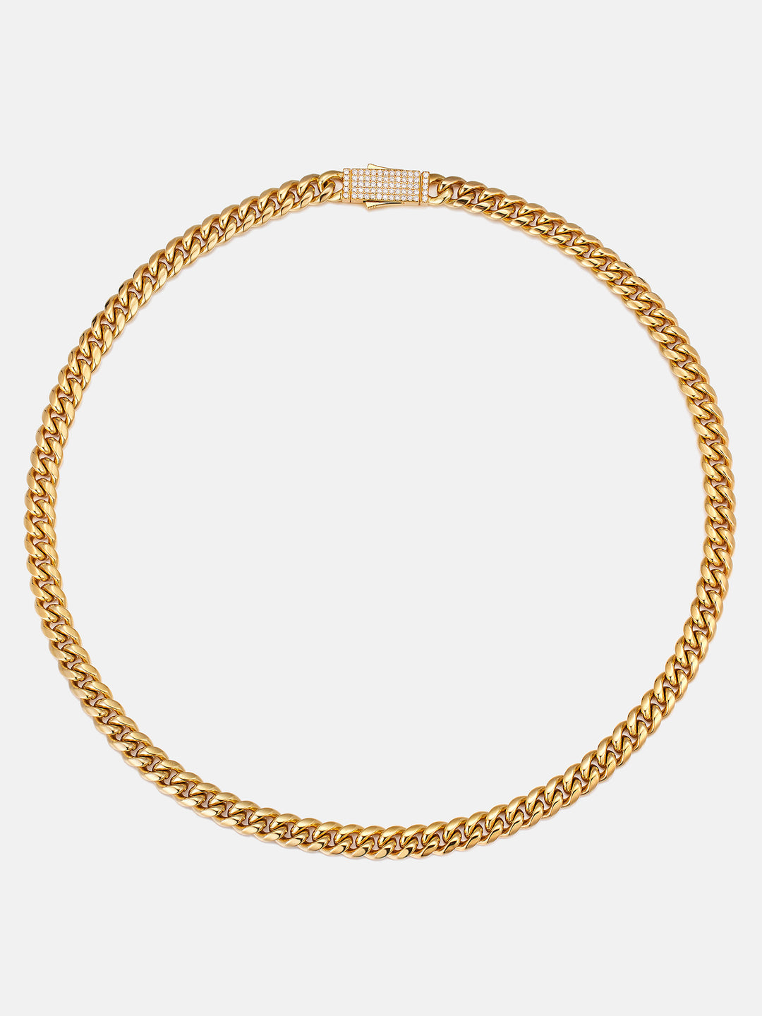 8mm Miami Cuban Link with Moissanite Clasp