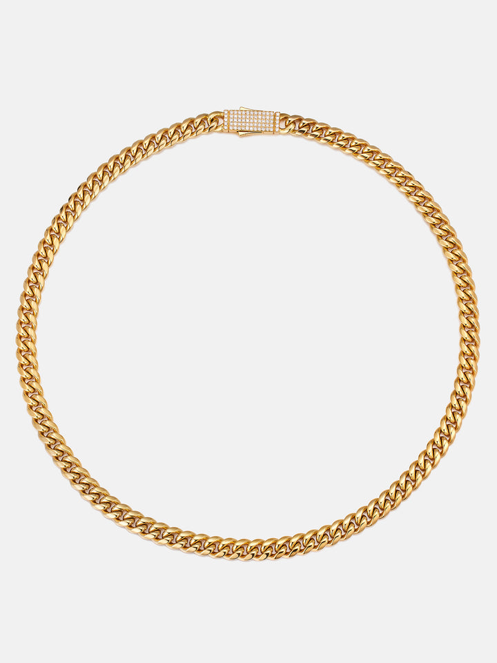 8mm Miami Cuban Link with Moissanite Clasp