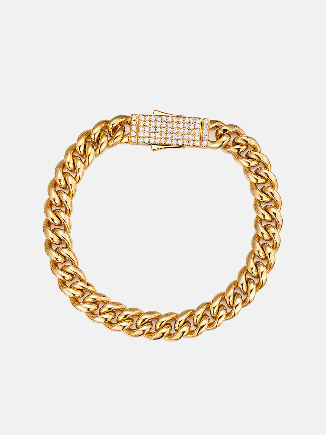 8mm Miami Cuban Bracelet with Moissanite Clasp