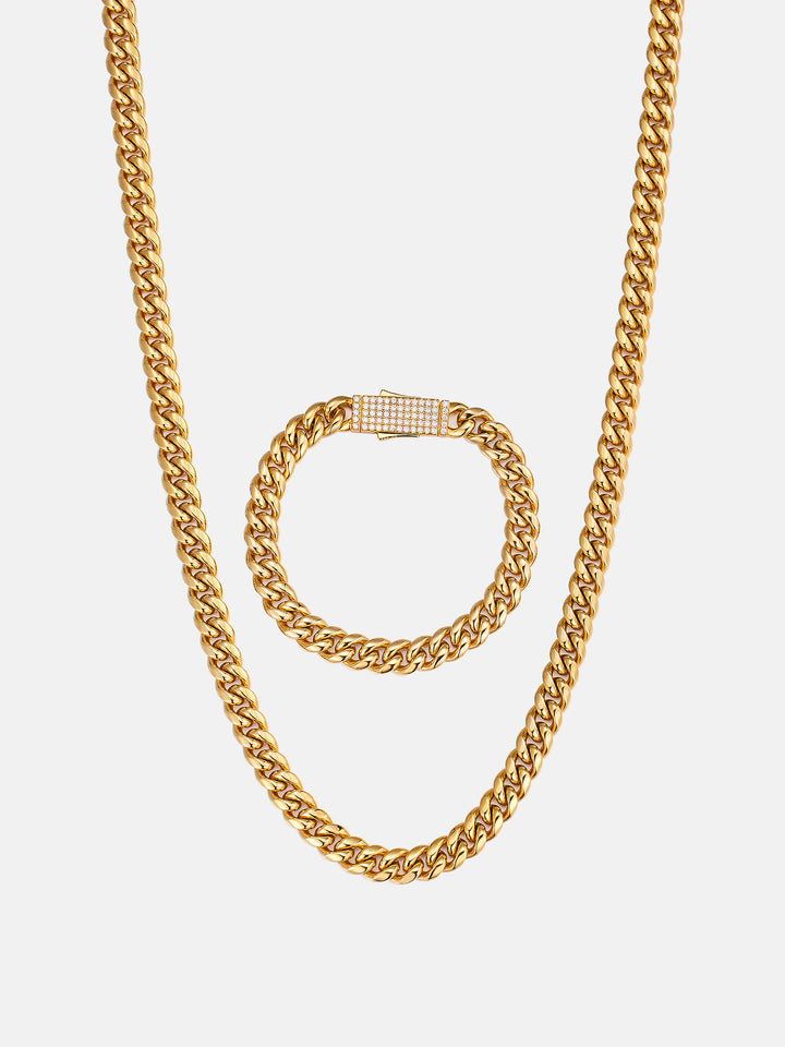 8mm Miami Cuban Link with Moissanite Clasp