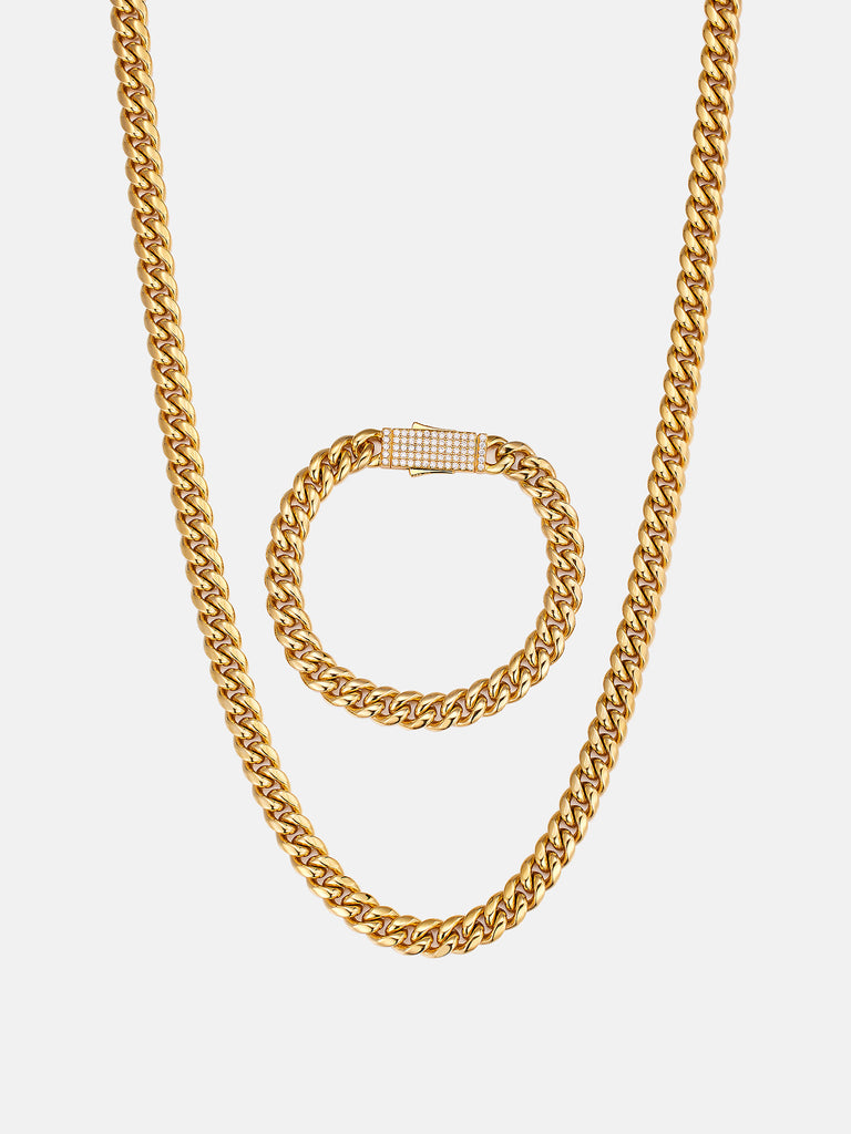 8mm Miami Cuban Link with Moissanite Clasp