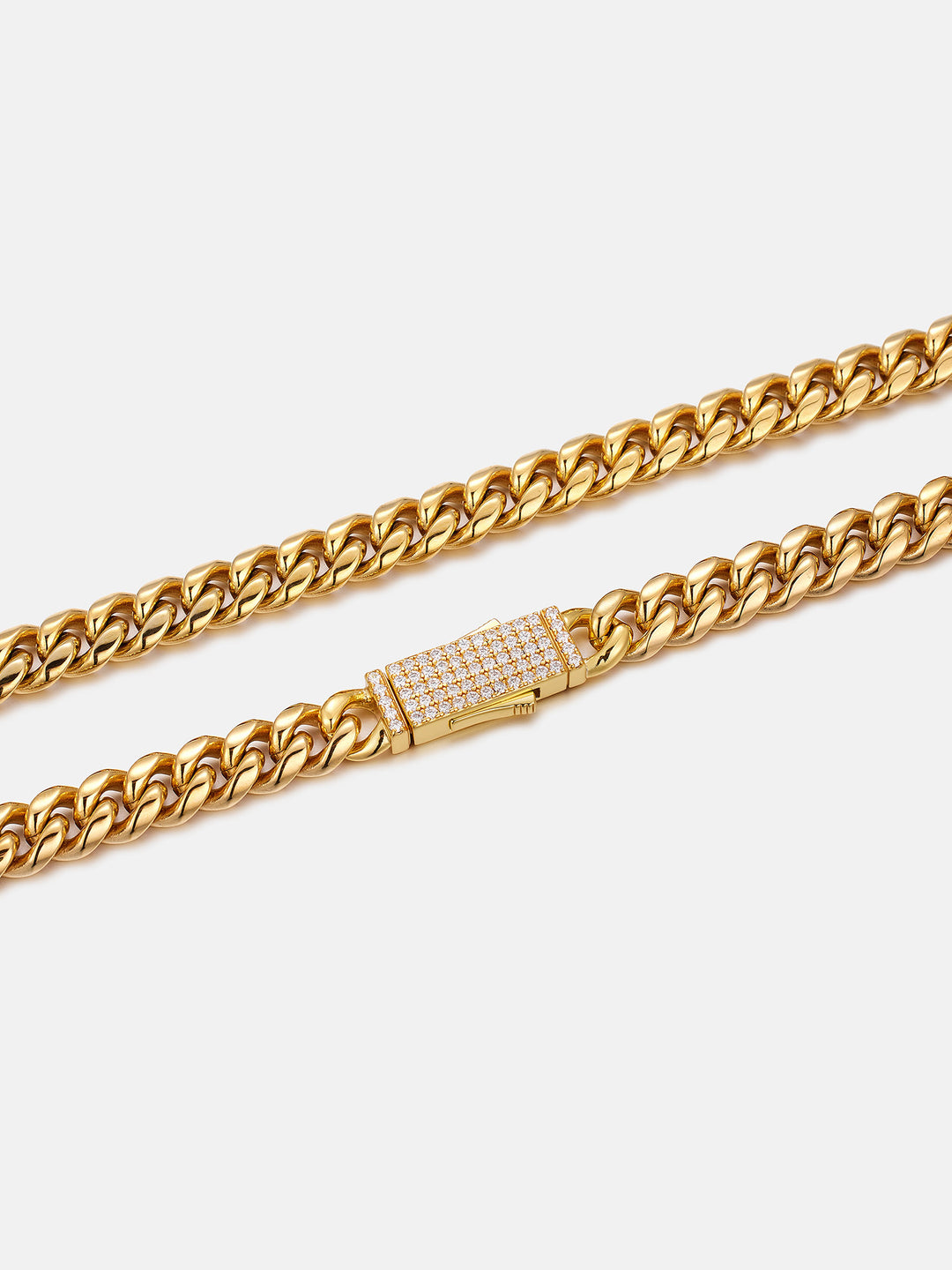 8mm Miami Cuban Link with Moissanite Clasp