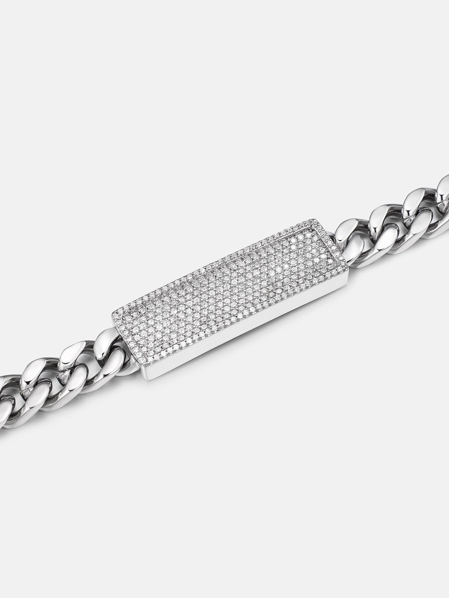 8mm Miami Cuban Bracelet With Rectangle Moissanite Clasp