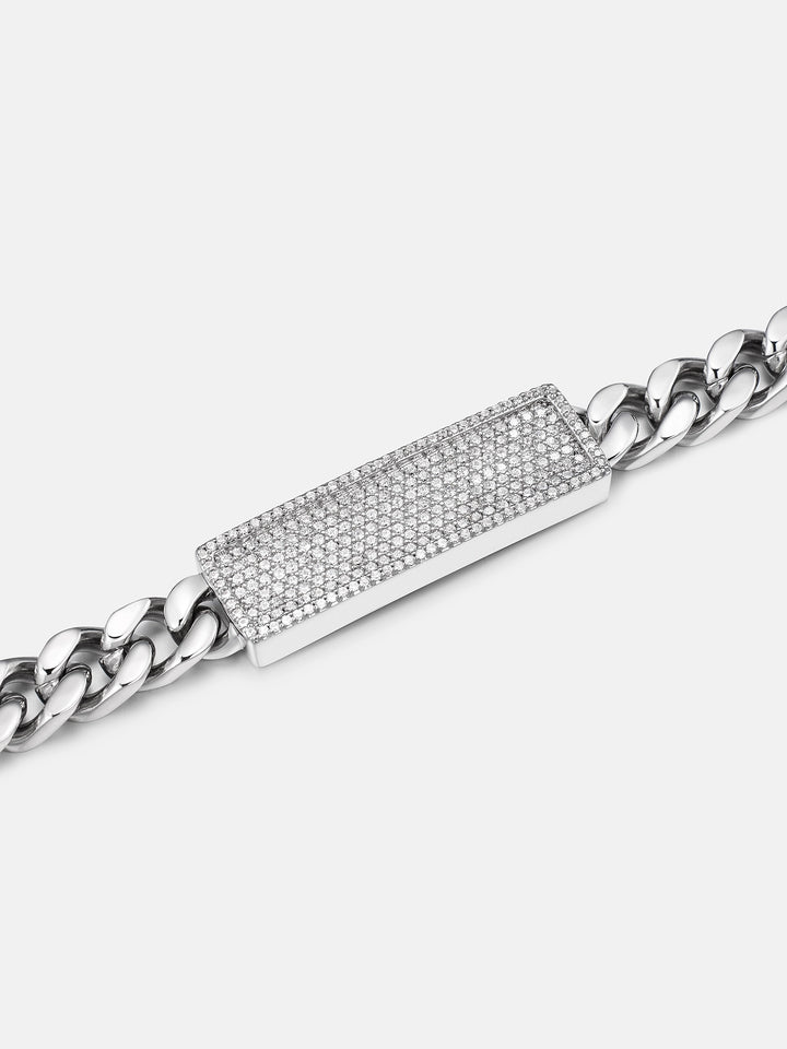 8mm Miami Cuban Bracelet With Rectangle Moissanite Clasp