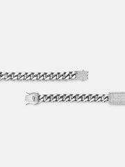 8mm Miami Cuban Bracelet With Rectangle Moissanite Clasp