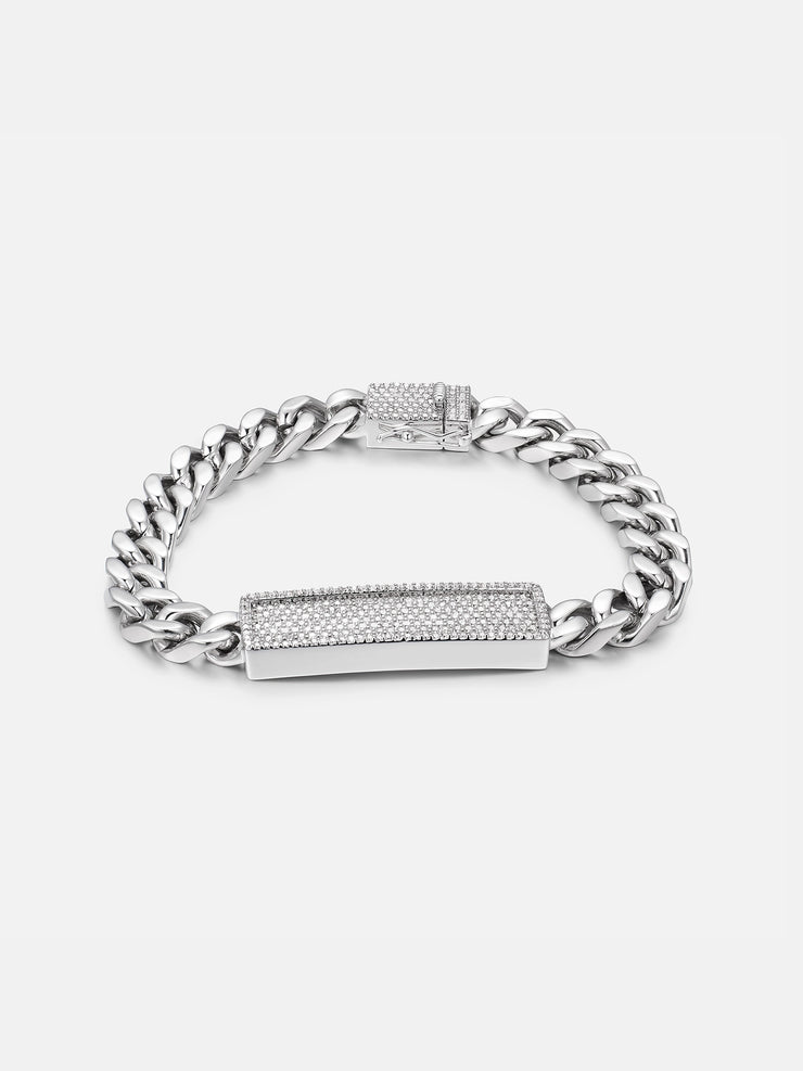 8mm Miami ID Cuban Bracelet With Moissanite Clasp