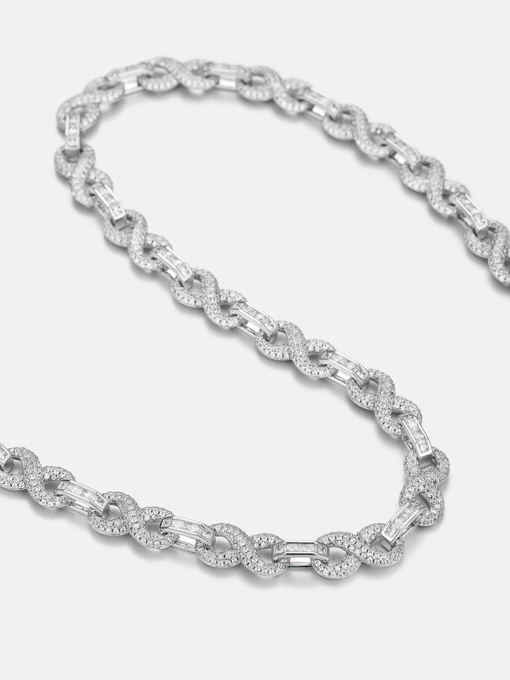 8mm Moissanite Infinity Baguette Bar Chain