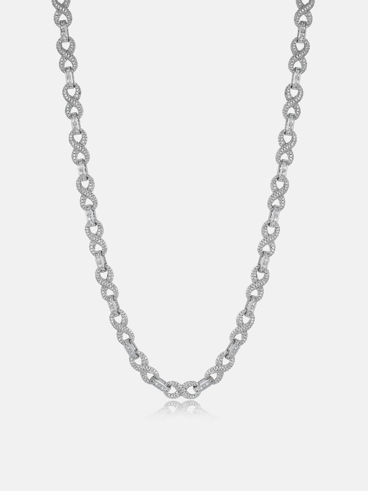 8mm Moissanite Infinity Baguette Bar Chain