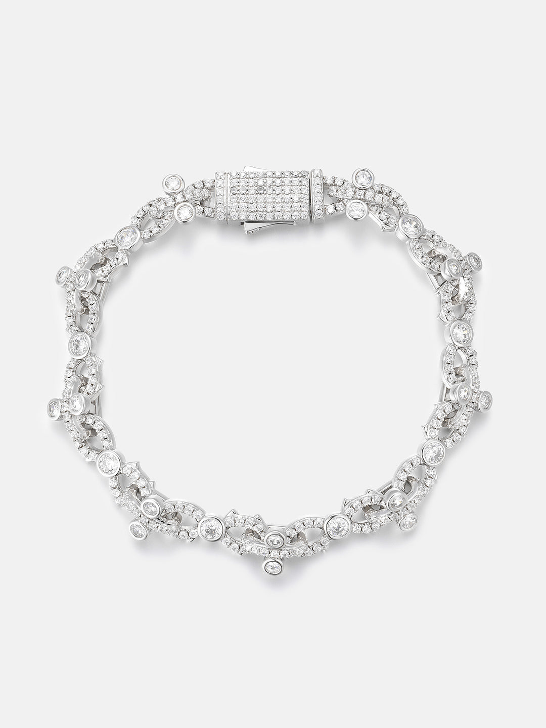 8mm Moissanite Infinity Vine Link Bracelet - ICEGIANT