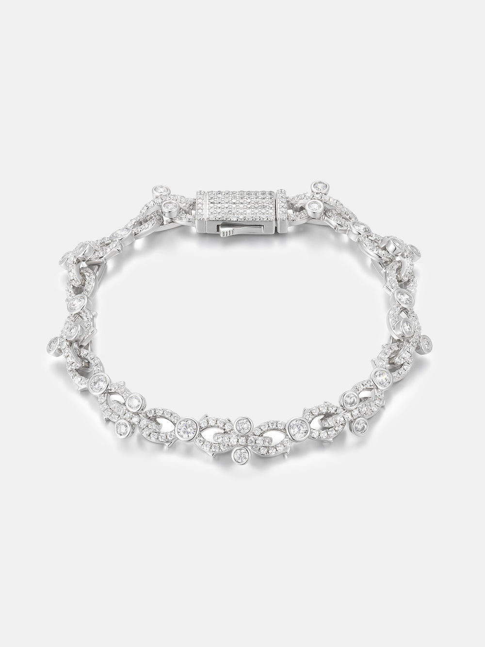 8mm Moissanite Infinity Vine Link Bracelet - ICEGIANT