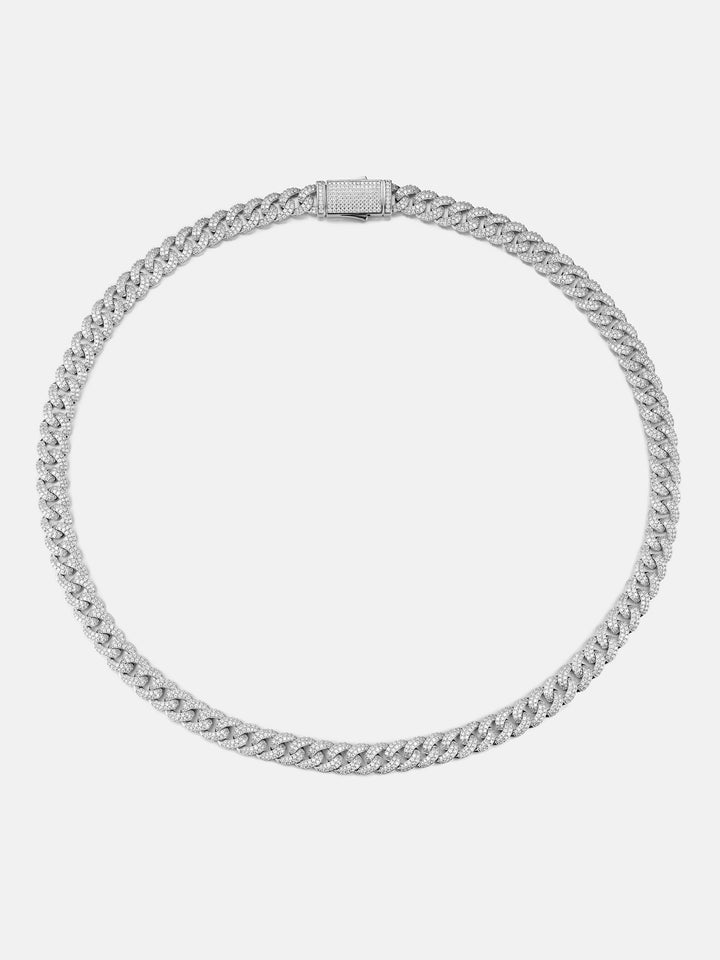 8mm/ 10mm/ 12mm 925 Sterling Silver Moissanite Cuban Chain
