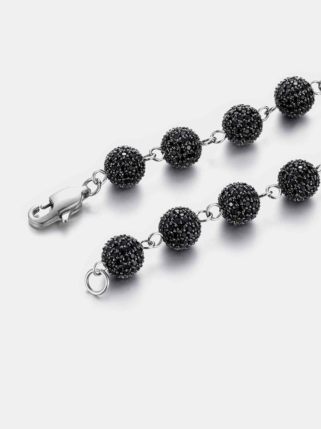 MADE TO ORDER 8MM BLACK MOISSANITE BALL BRACELET