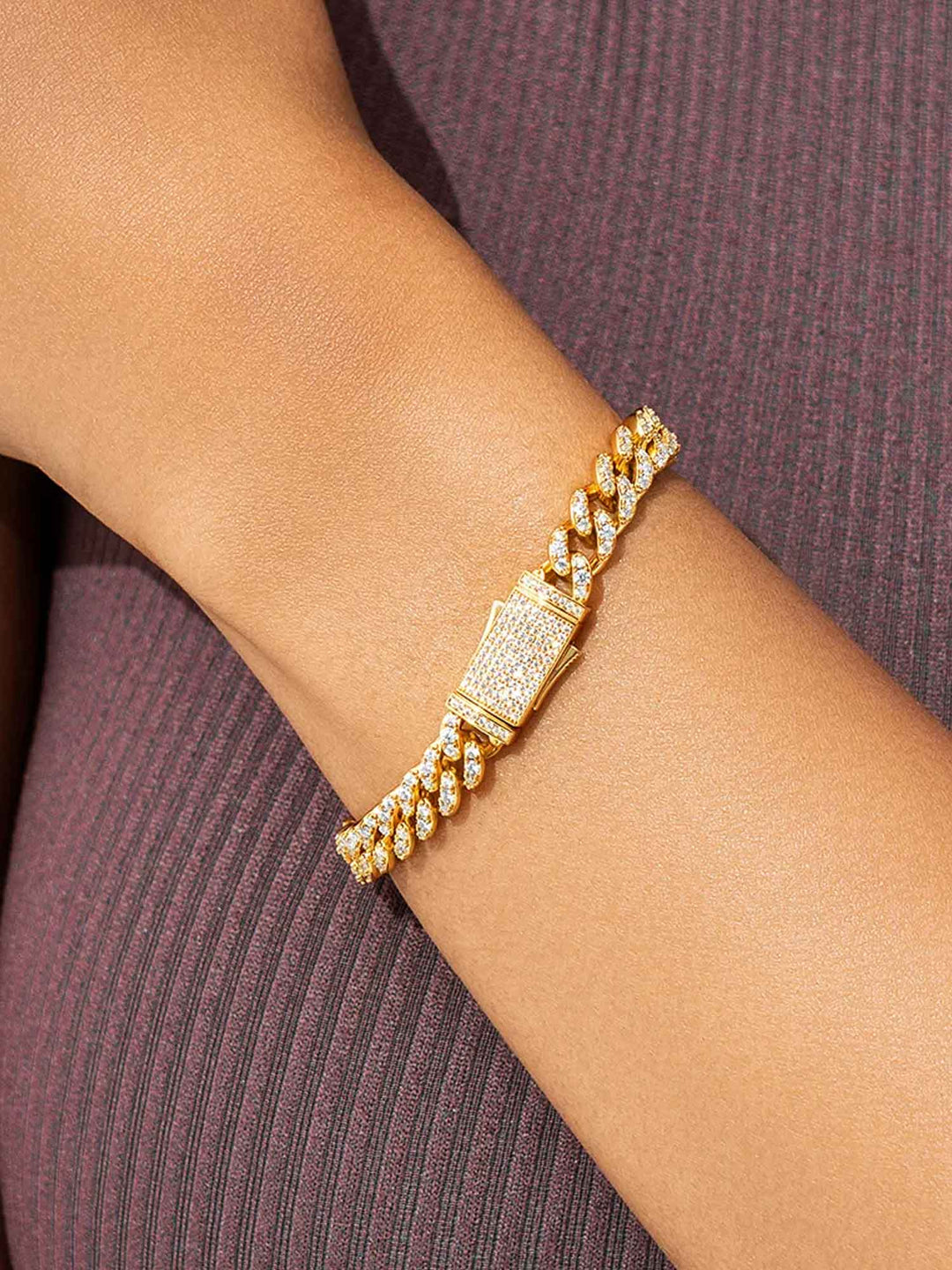 S925 Moissanite Cuban Chain or Bracelet
