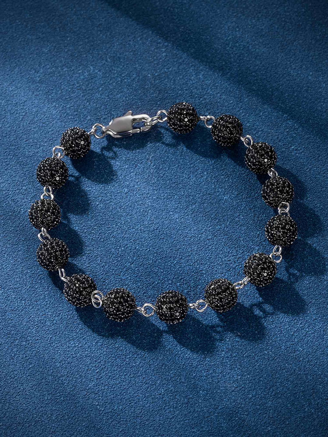MADE TO ORDER 8MM BLACK MOISSANITE BALL BRACELET