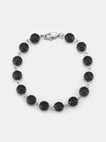 MADE TO ORDER 8MM BLACK MOISSANITE BALL BRACELET