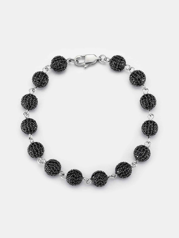 MADE TO ORDER 8MM BLACK MOISSANITE BALL BRACELET