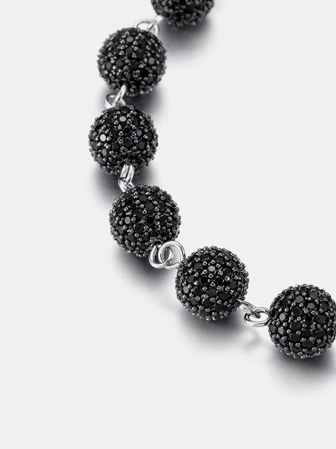 MADE TO ORDER 8MM BLACK MOISSANITE BALL BRACELET