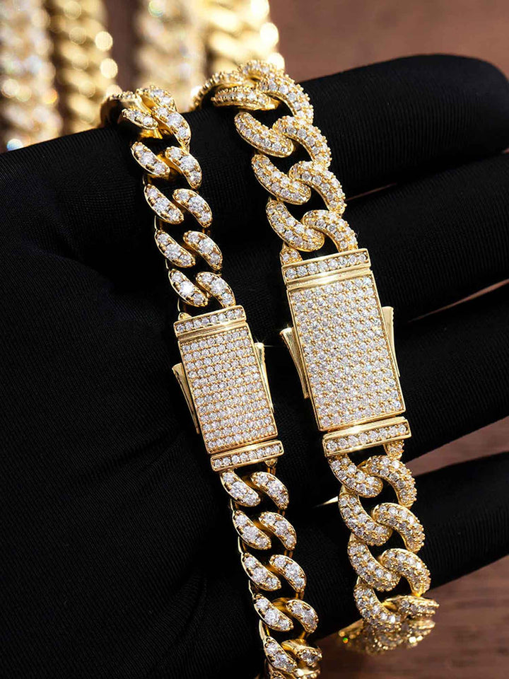 S925 Moissanite Cuban Chain or Bracelet