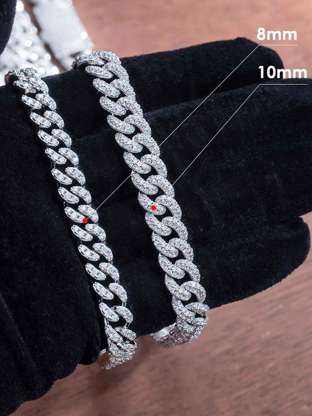 S925 Moissanite Cuban Chain or Bracelet