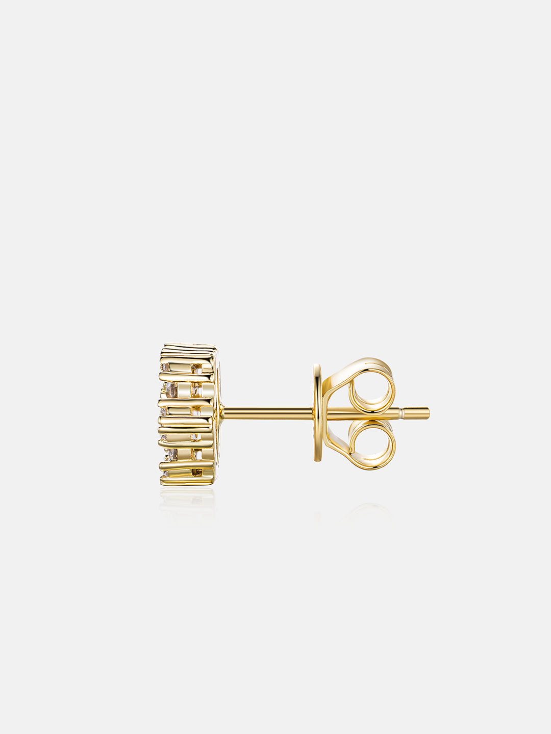 Moissanite Cluster Hexagon Earrings
